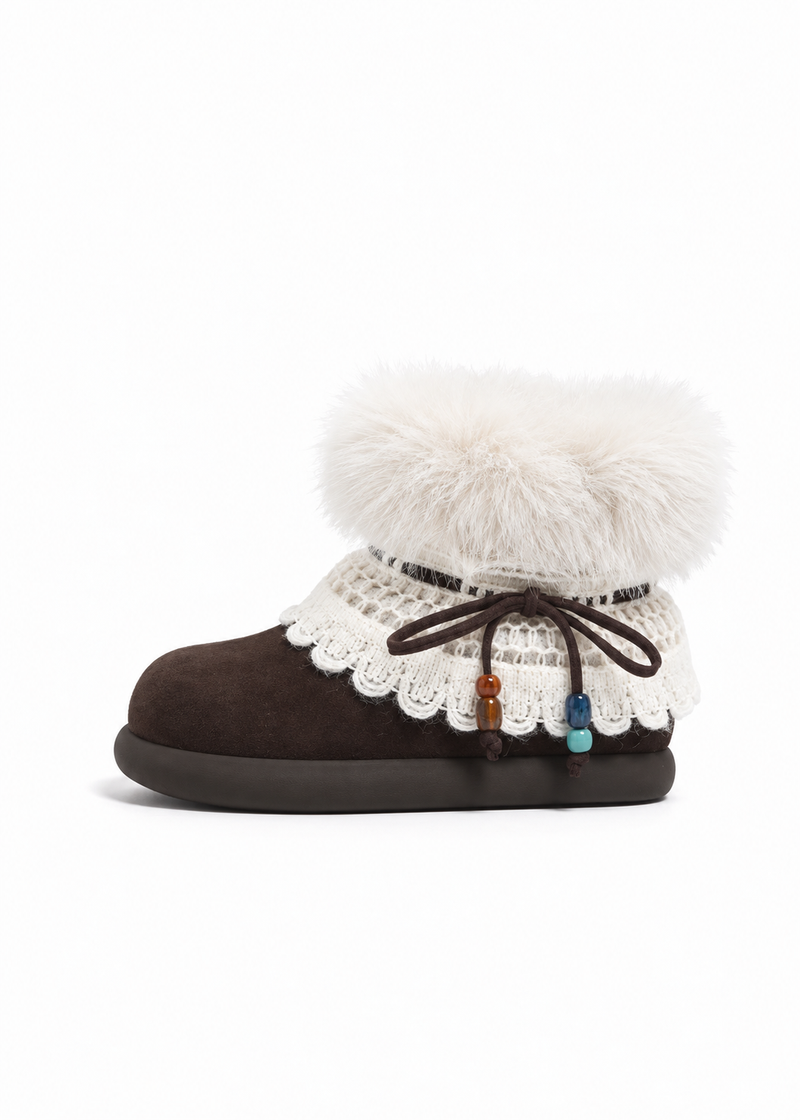 Mellow Beads Fur Boots