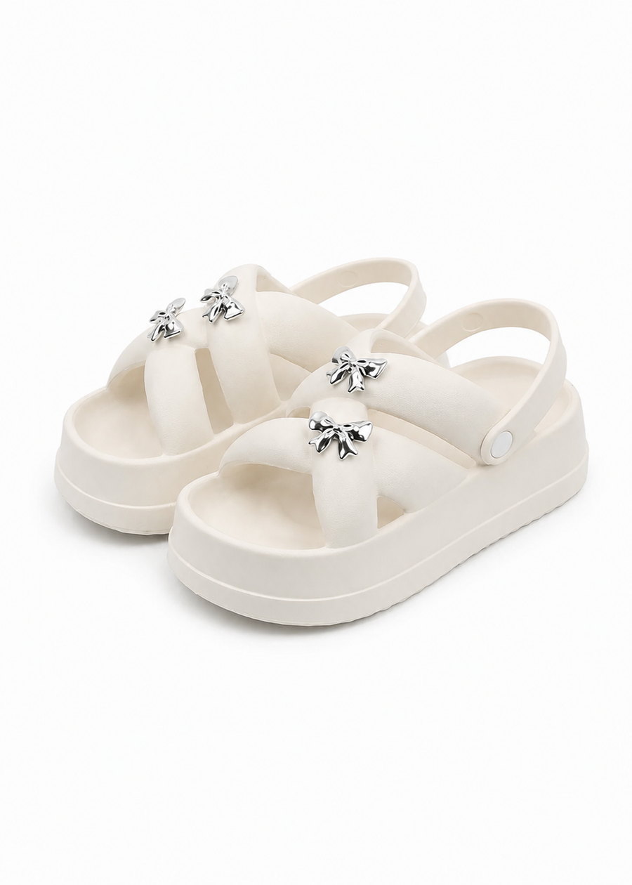 Ribbon Charm Platform Sandal