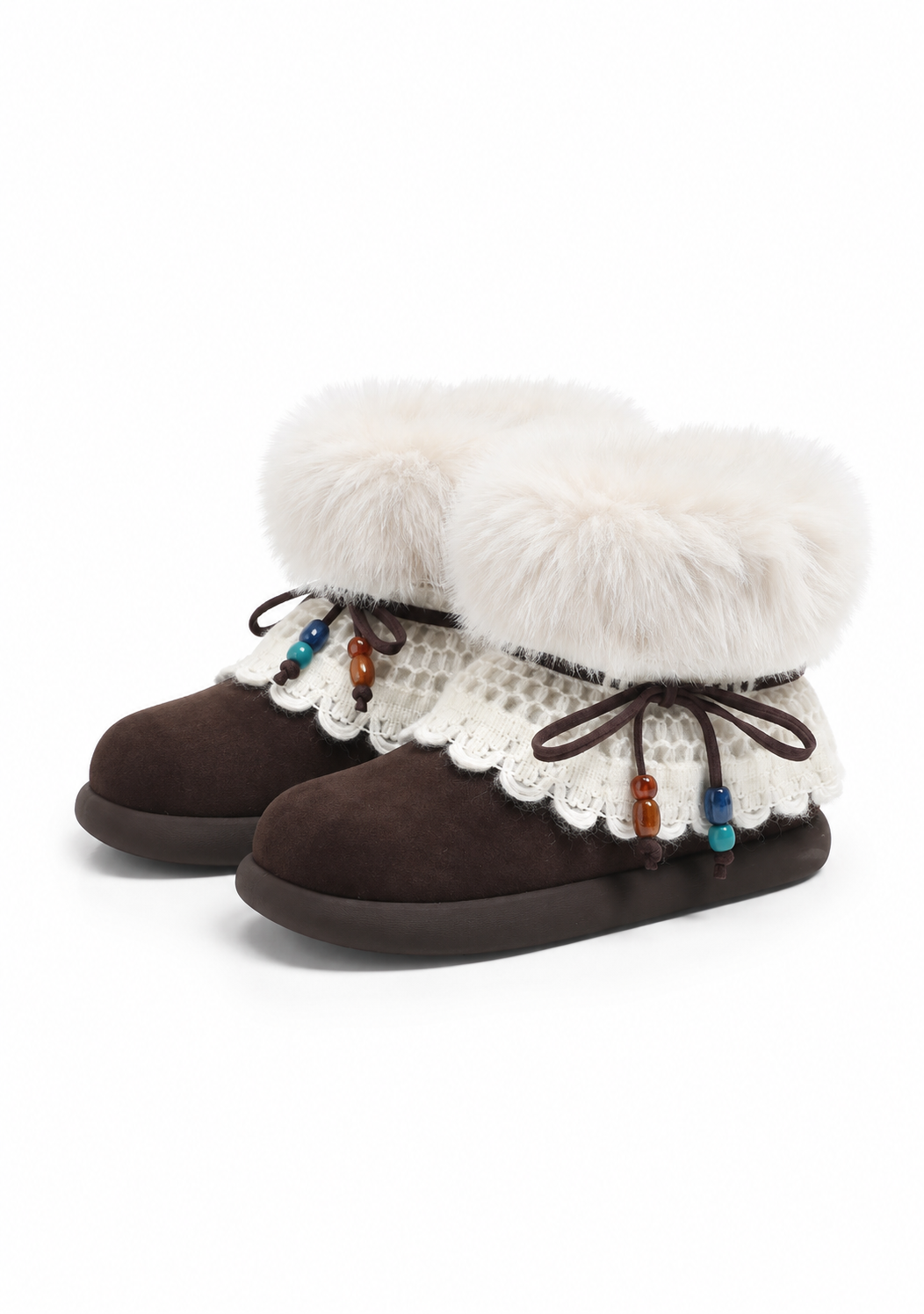Mellow Beads Fur Boots
