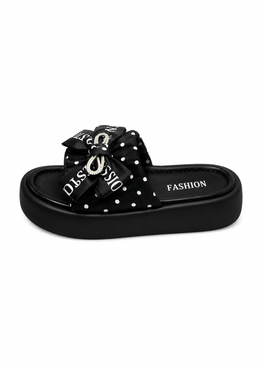 Polka Charm Platform Sandal