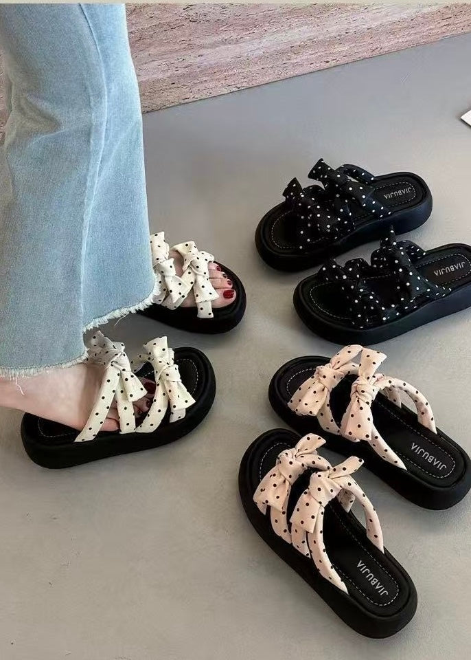 Polka Knot Sandals