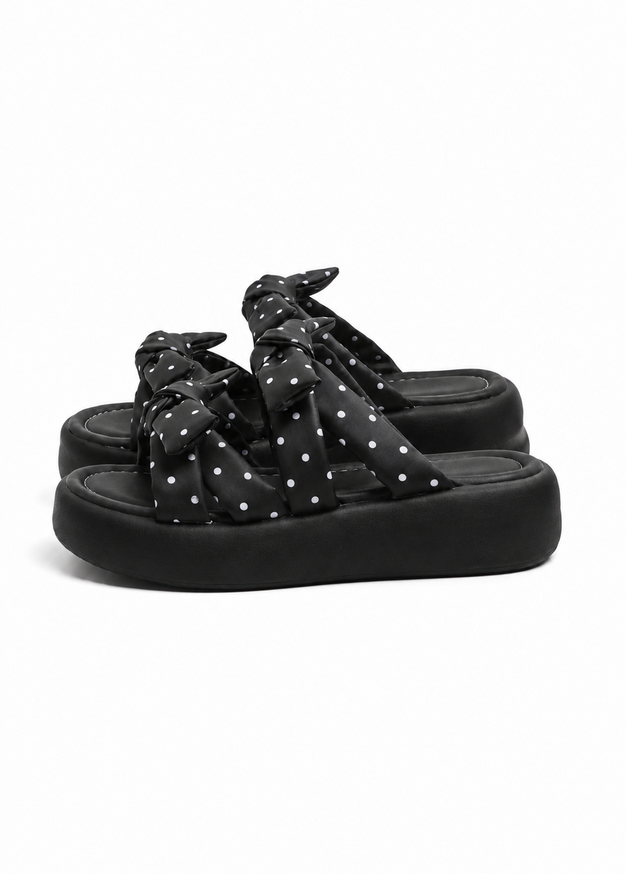 Polka Knot Sandals