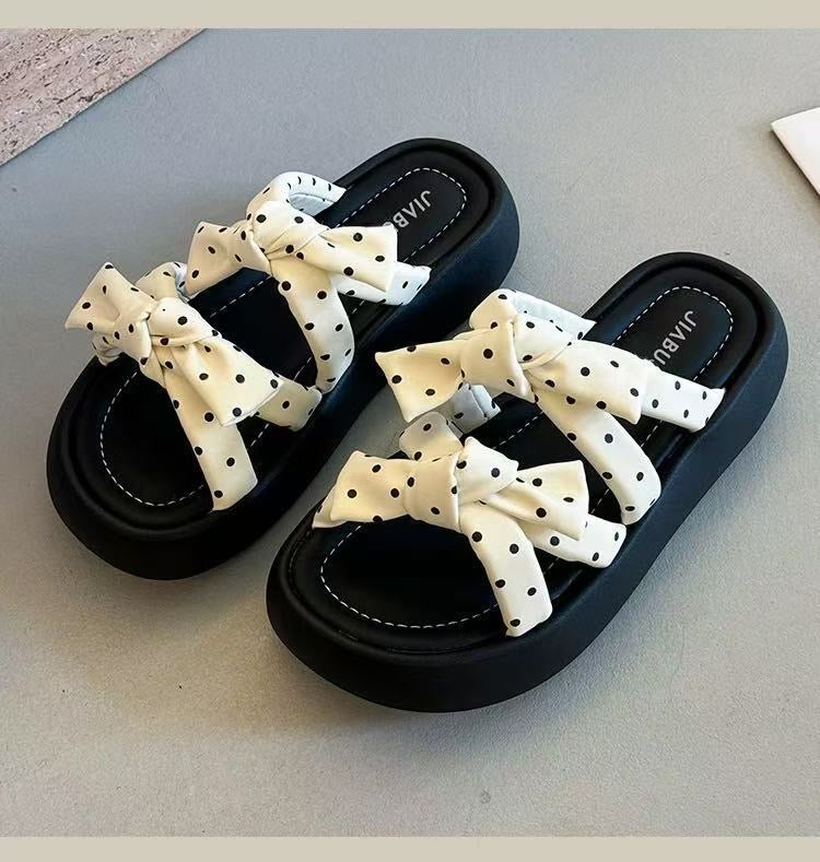 Polka Knot Sandals
