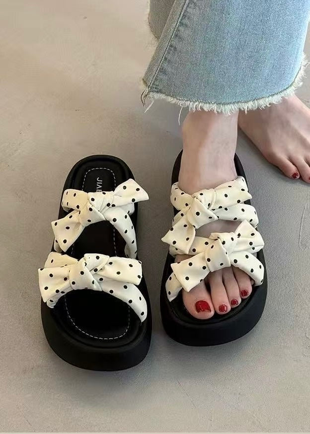 Polka Knot Sandals