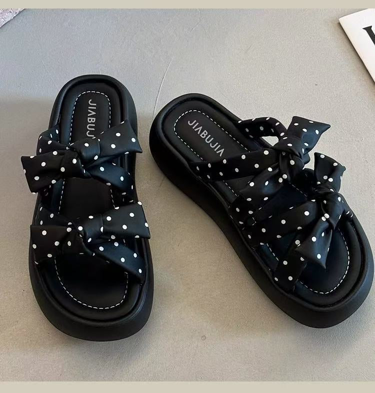 Polka Knot Sandals
