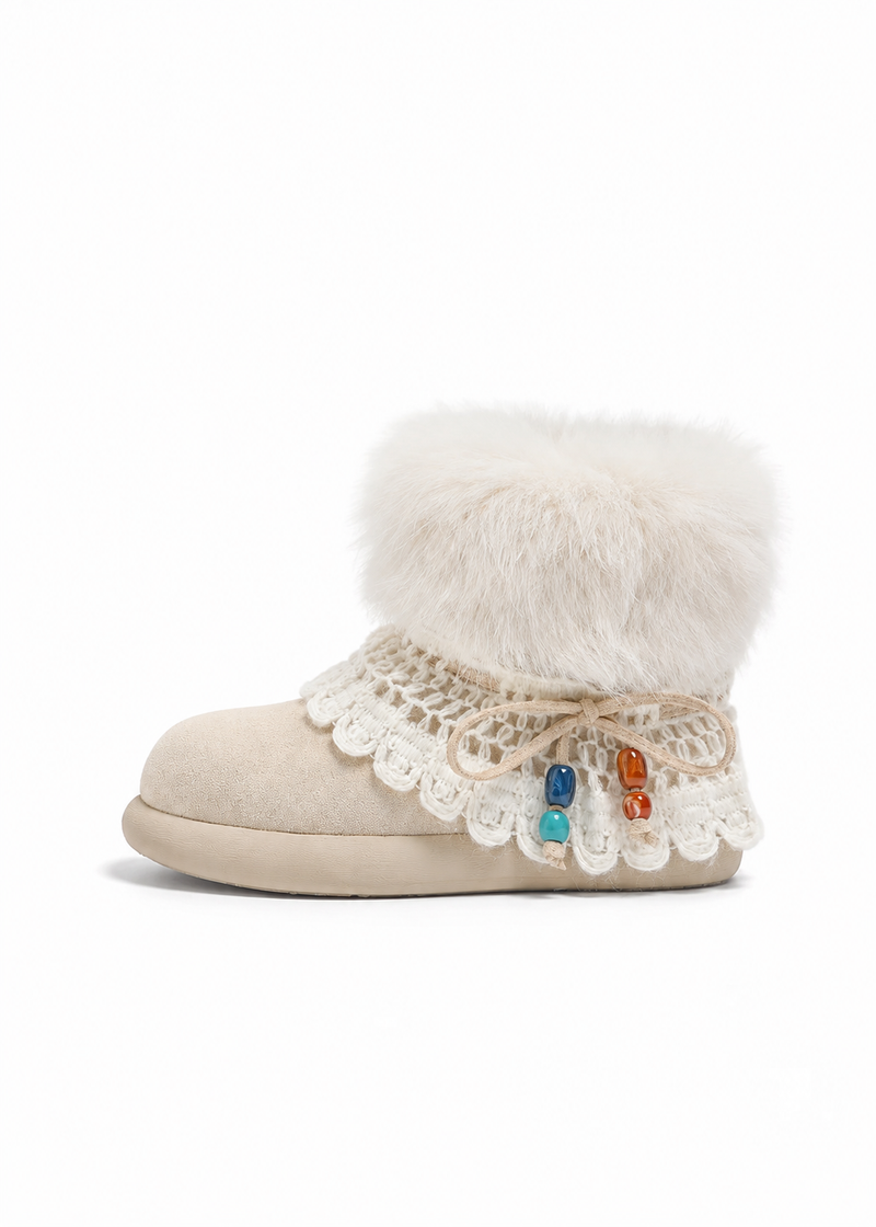 Mellow Beads Fur Boots
