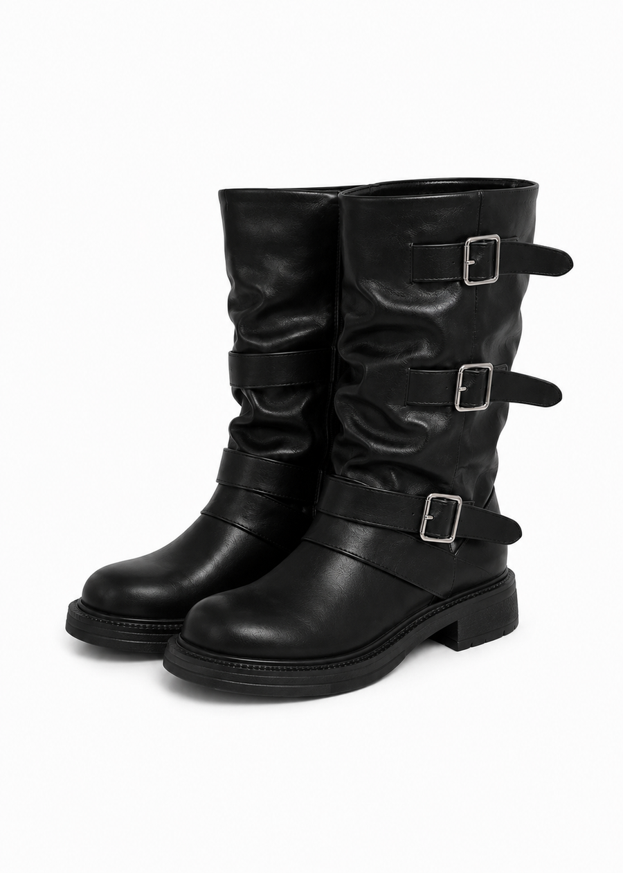 Triple Belt Rider Boots